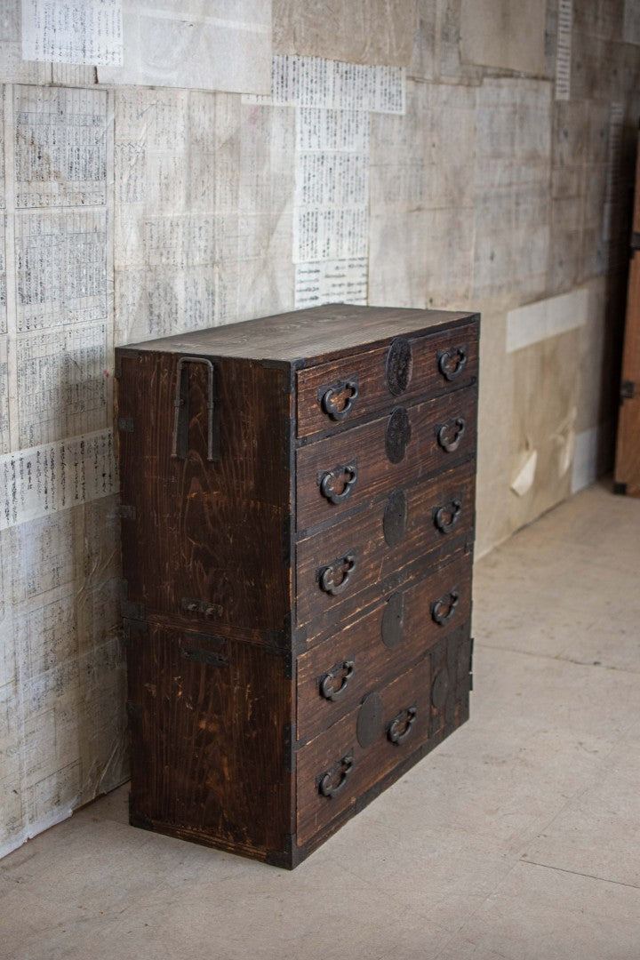 C1900 Rustic Antique Japanese Tansu Chest