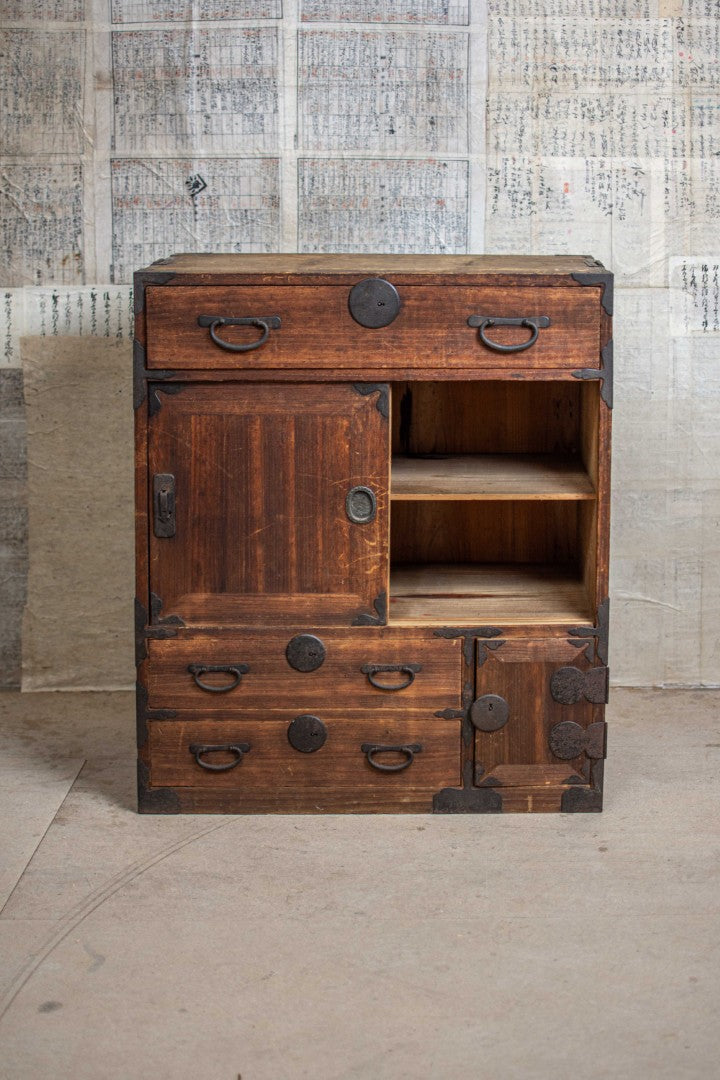 Antique Japanese Mid-size Tansu