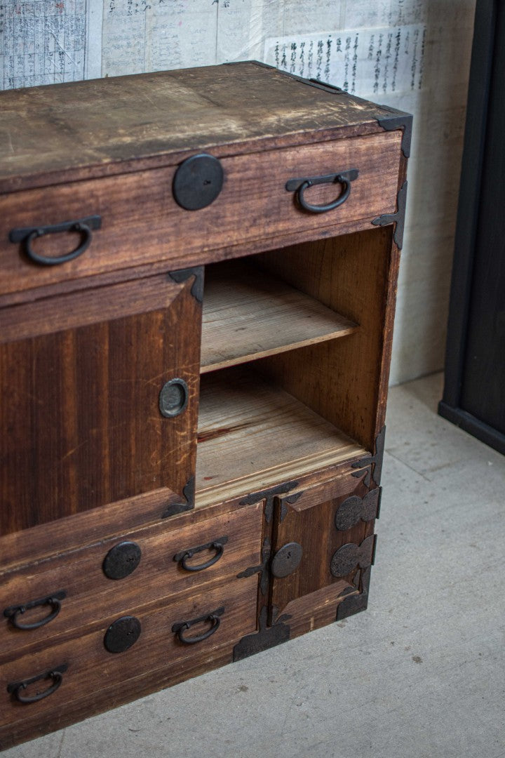 Antique Japanese Mid-size Tansu