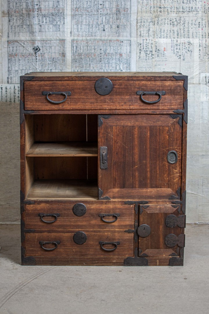 Antique Japanese Mid-size Tansu