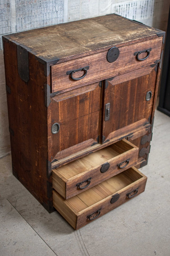 Antique Japanese Mid-size Tansu