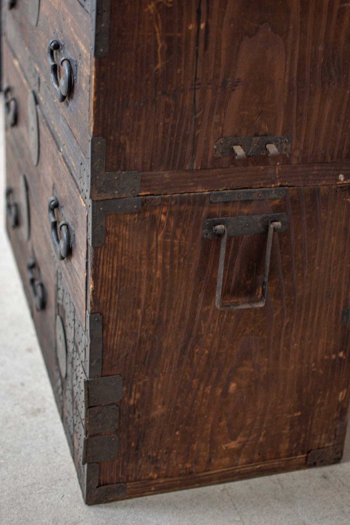 C1900 Rustic Antique Japanese Tansu Chest