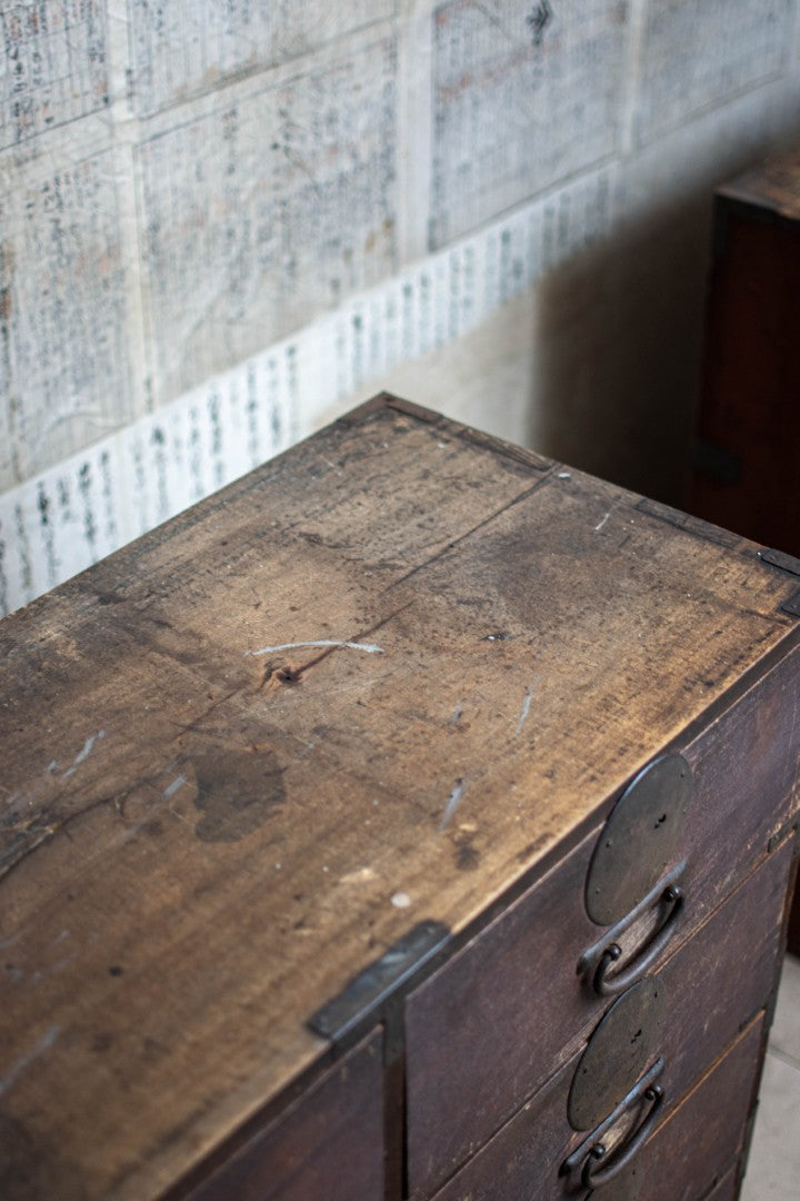 Early 20C Antique Japanese Ten-Drawer Document Tansu Chest
