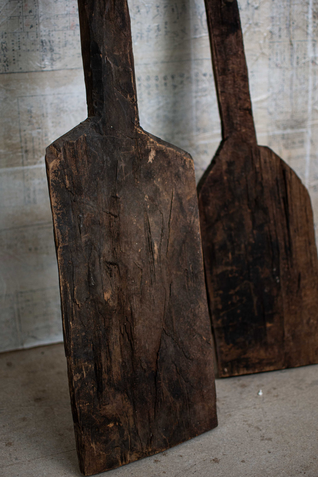 Pair of Hand Carved Snow Rakes