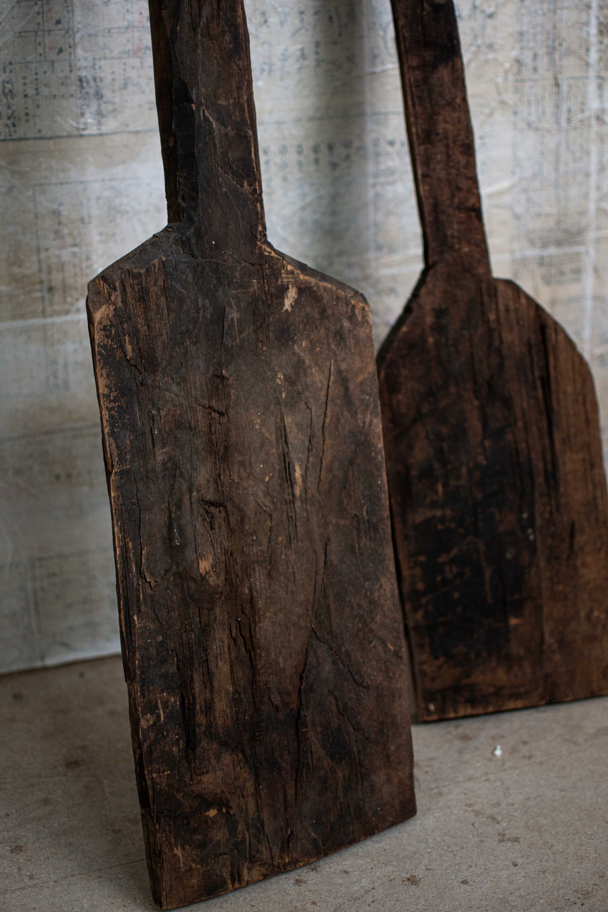Pair of Hand Carved Snow Rakes