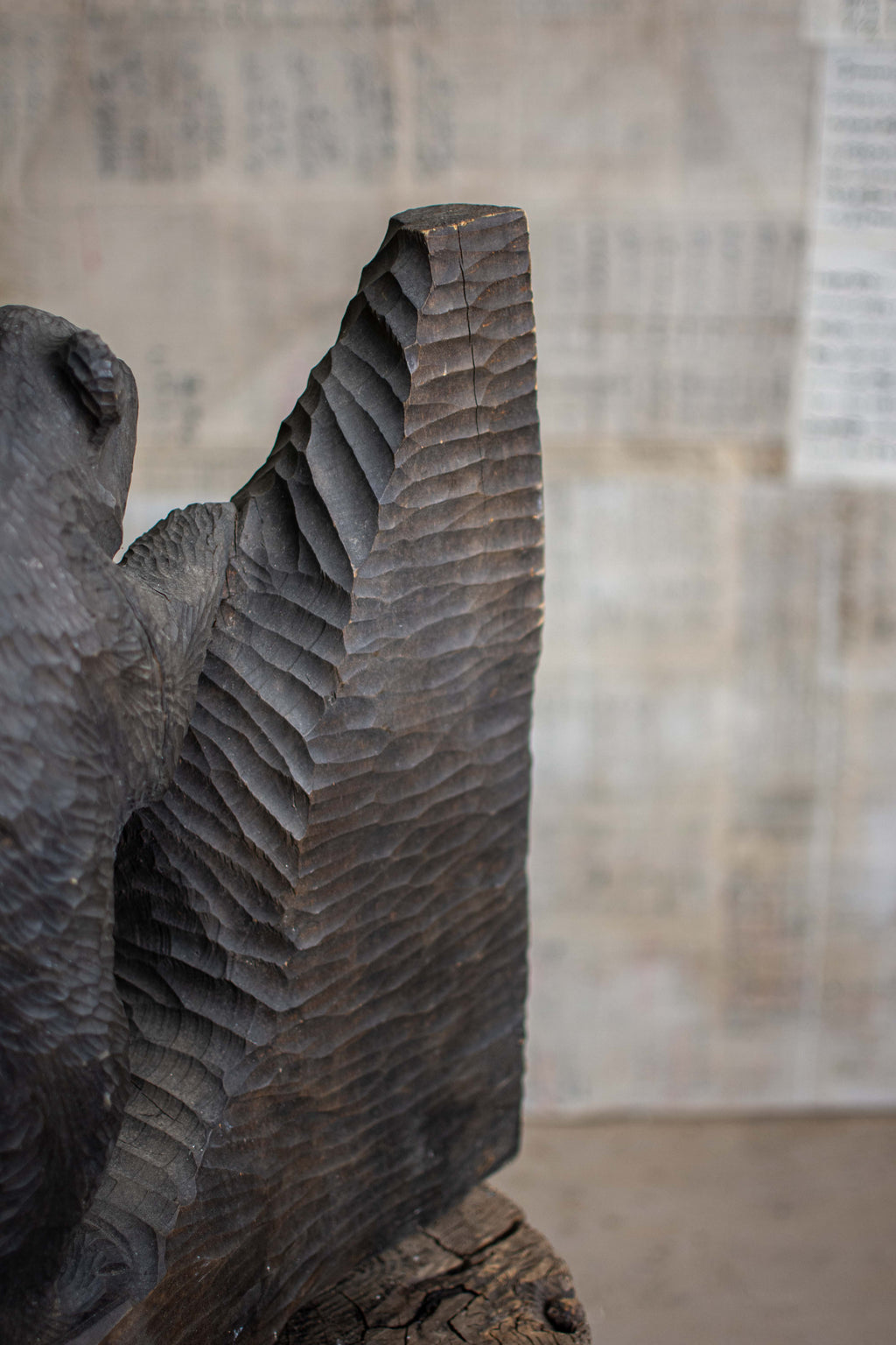 Hand-Carved Ainu Wooden Bear Figurine (Kibori Kuma)