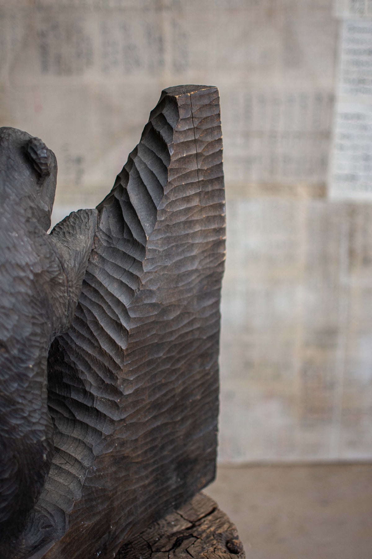 Hand-Carved Ainu Wooden Bear Figurine (Kibori Kuma)