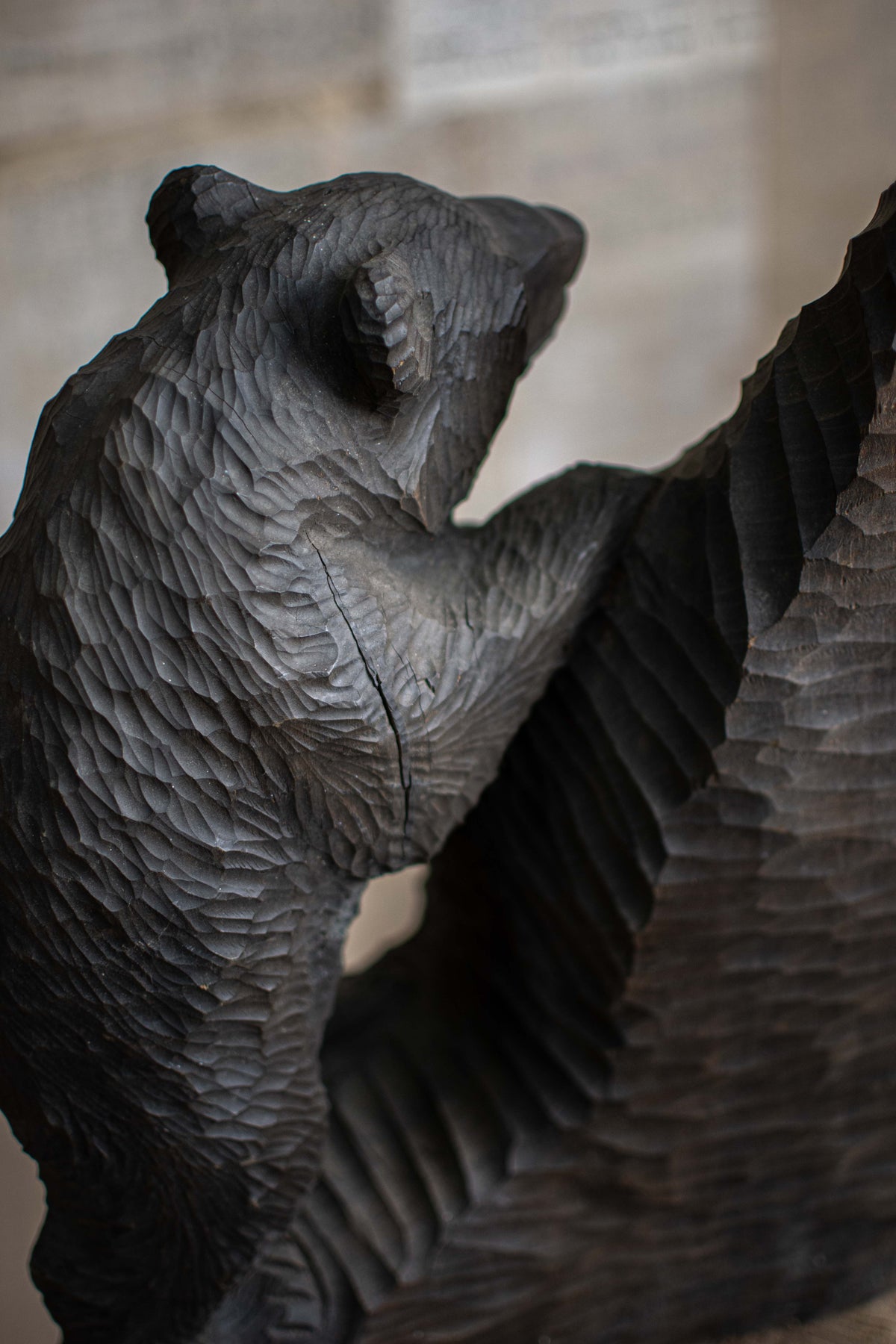Hand-Carved Ainu Wooden Bear Figurine (Kibori Kuma)