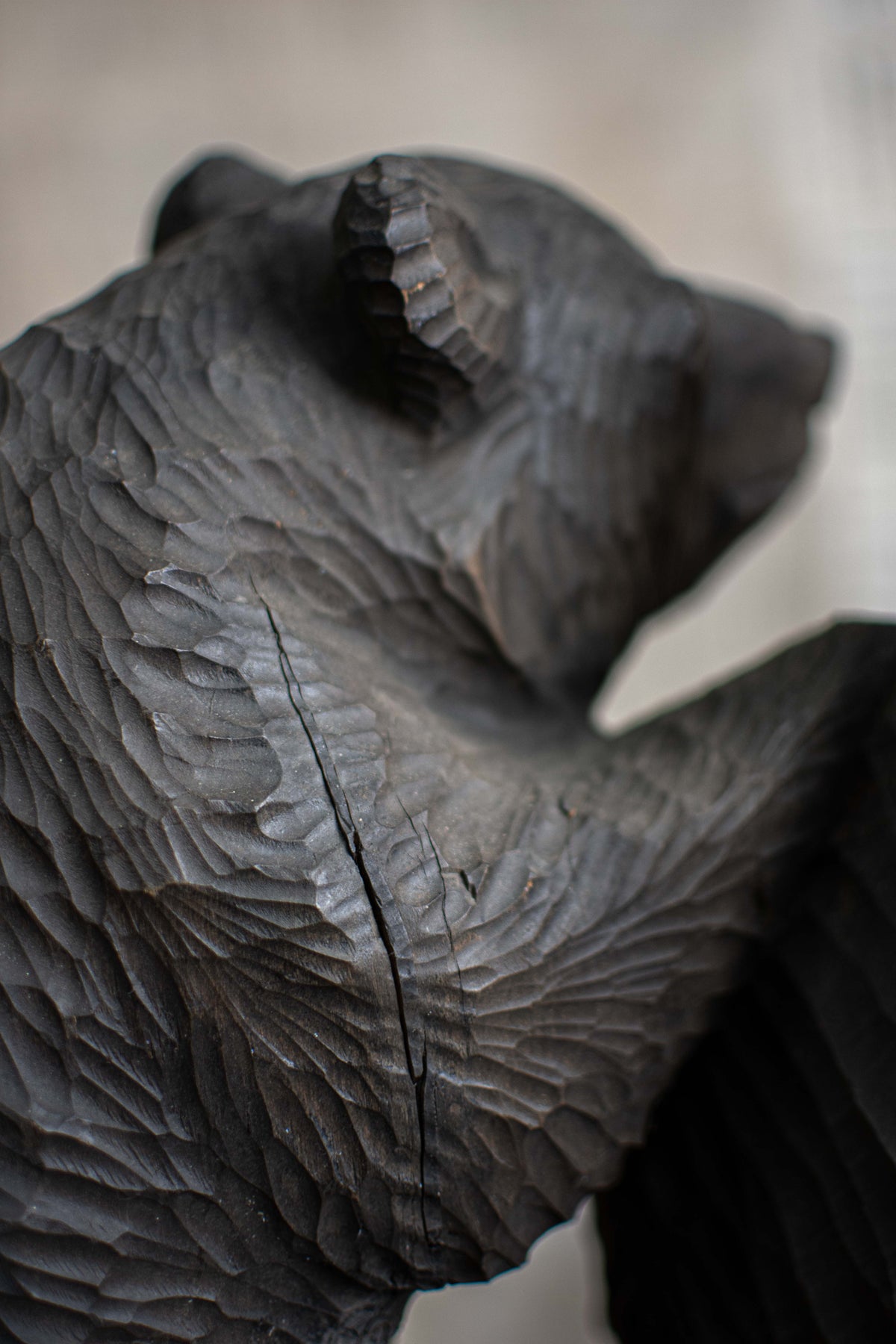 Hand-Carved Ainu Wooden Bear Figurine (Kibori Kuma)