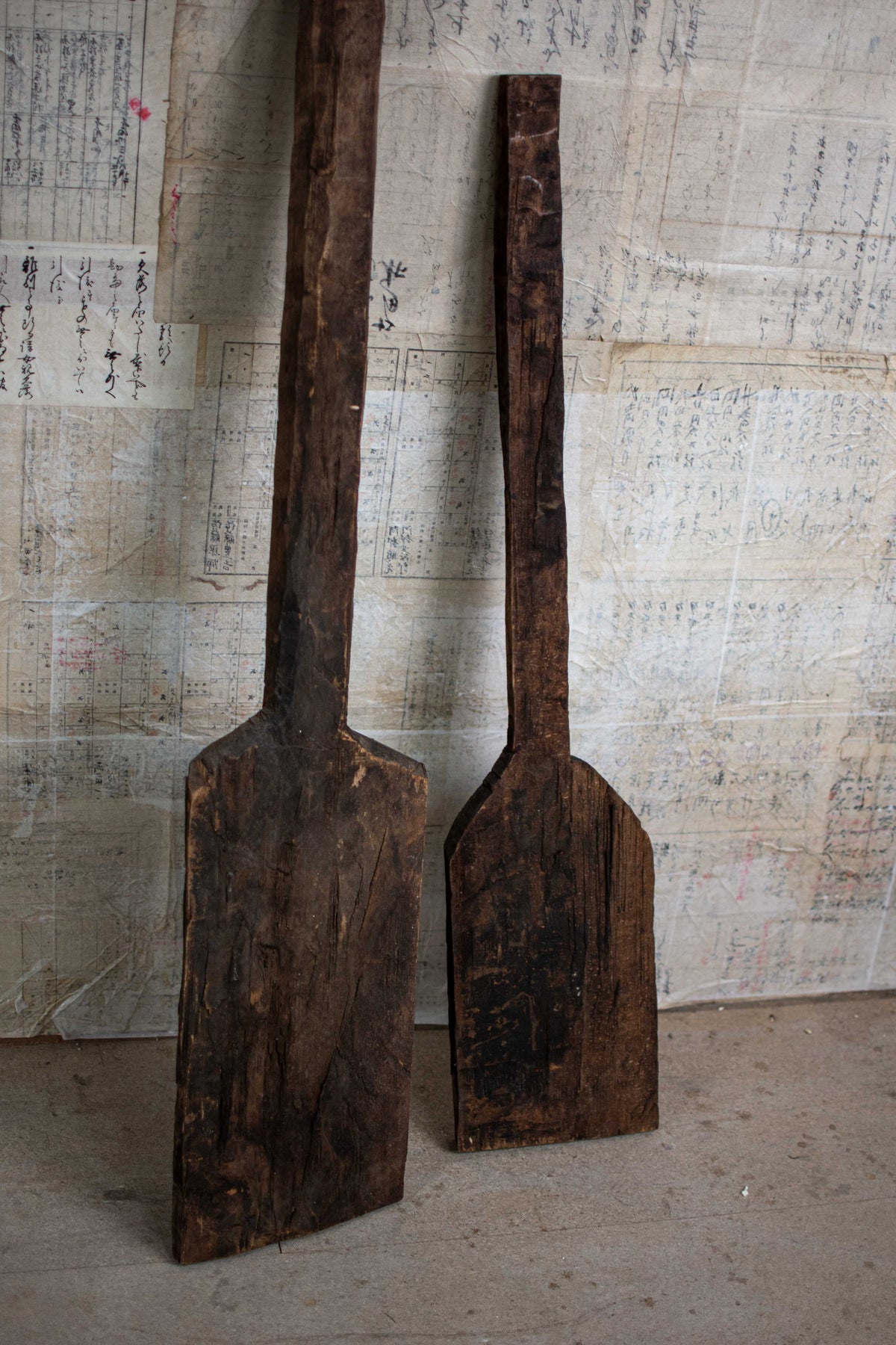 Pair of Hand Carved Snow Rakes