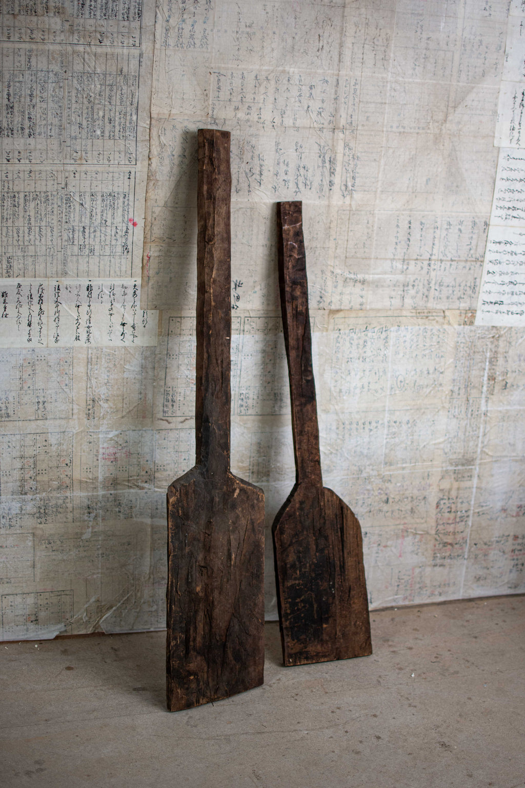 Pair of Hand Carved Snow Rakes