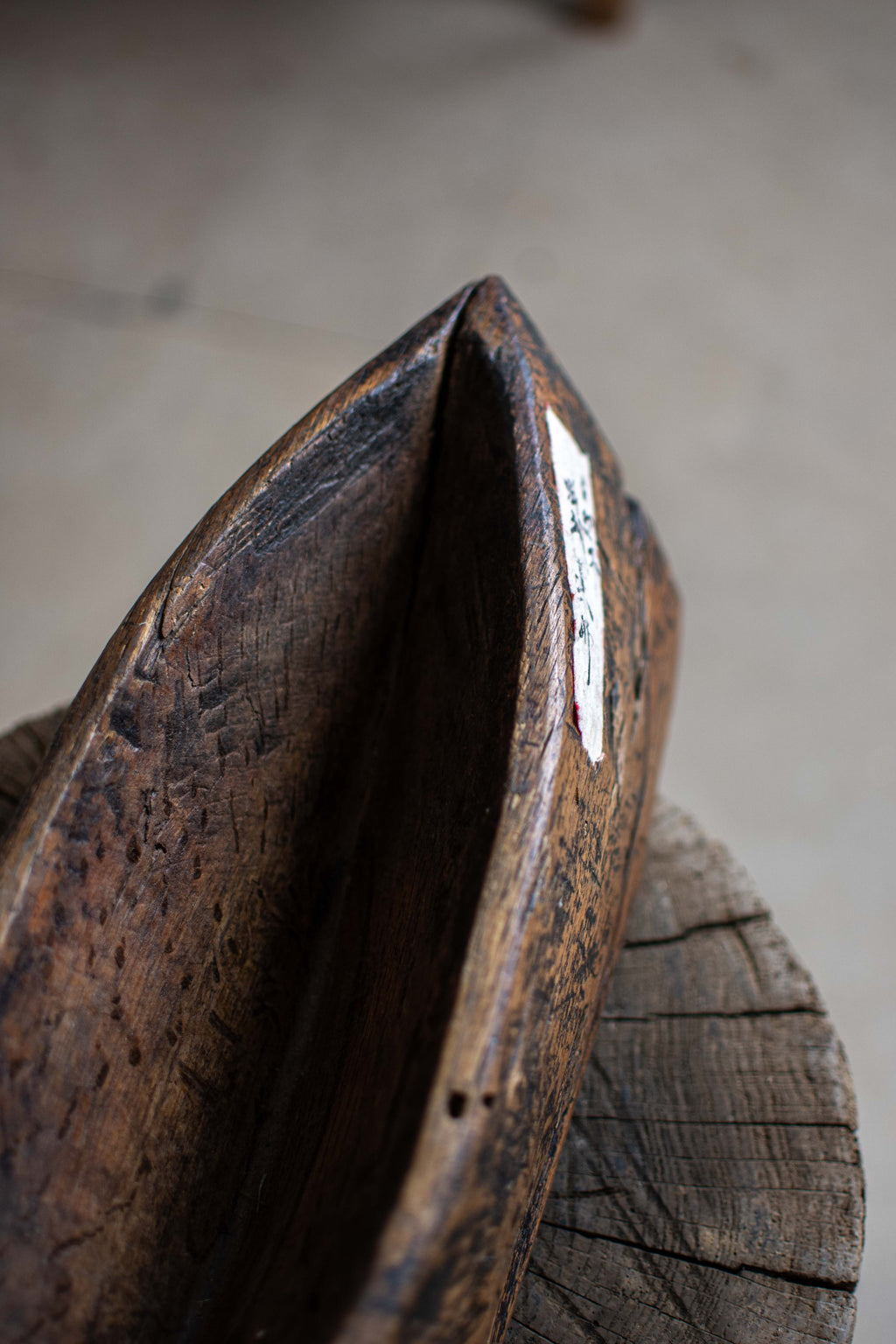 Antique Meiji-Era Wooden Yagen (Apothecary Grinder)