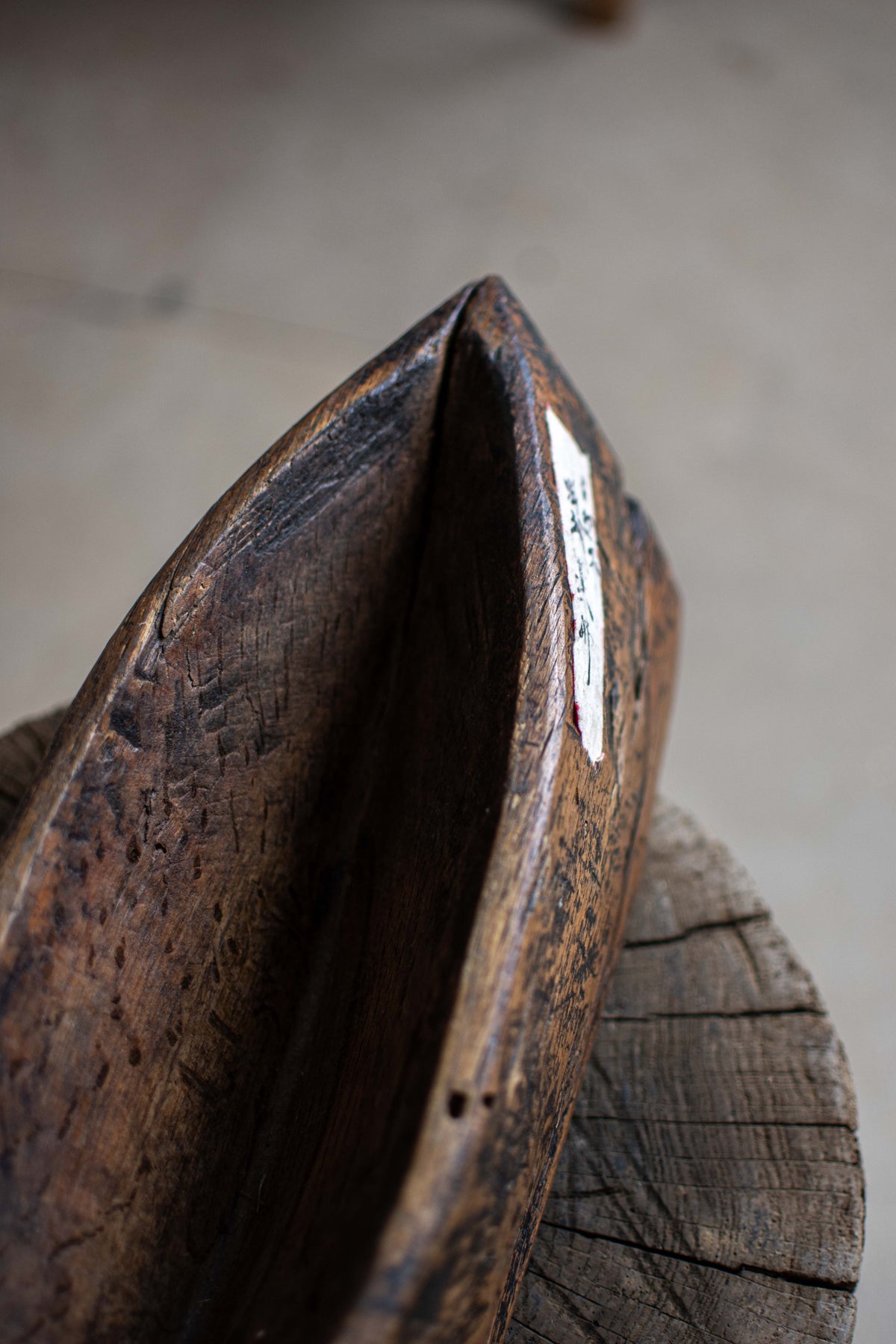 Antique Meiji-Era Wooden Yagen (Apothecary Grinder)