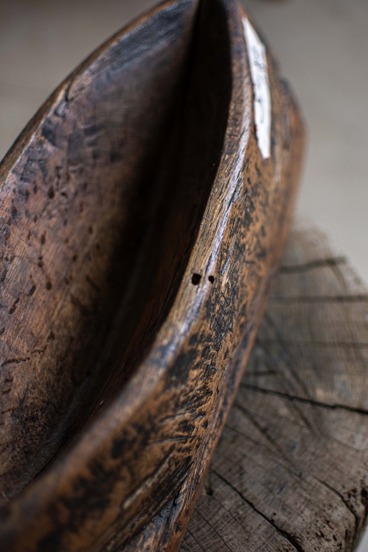 Antique Meiji-Era Wooden Yagen (Apothecary Grinder)