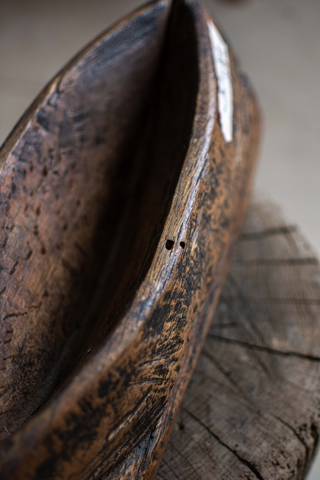 Antique Meiji-Era Wooden Yagen (Apothecary Grinder)
