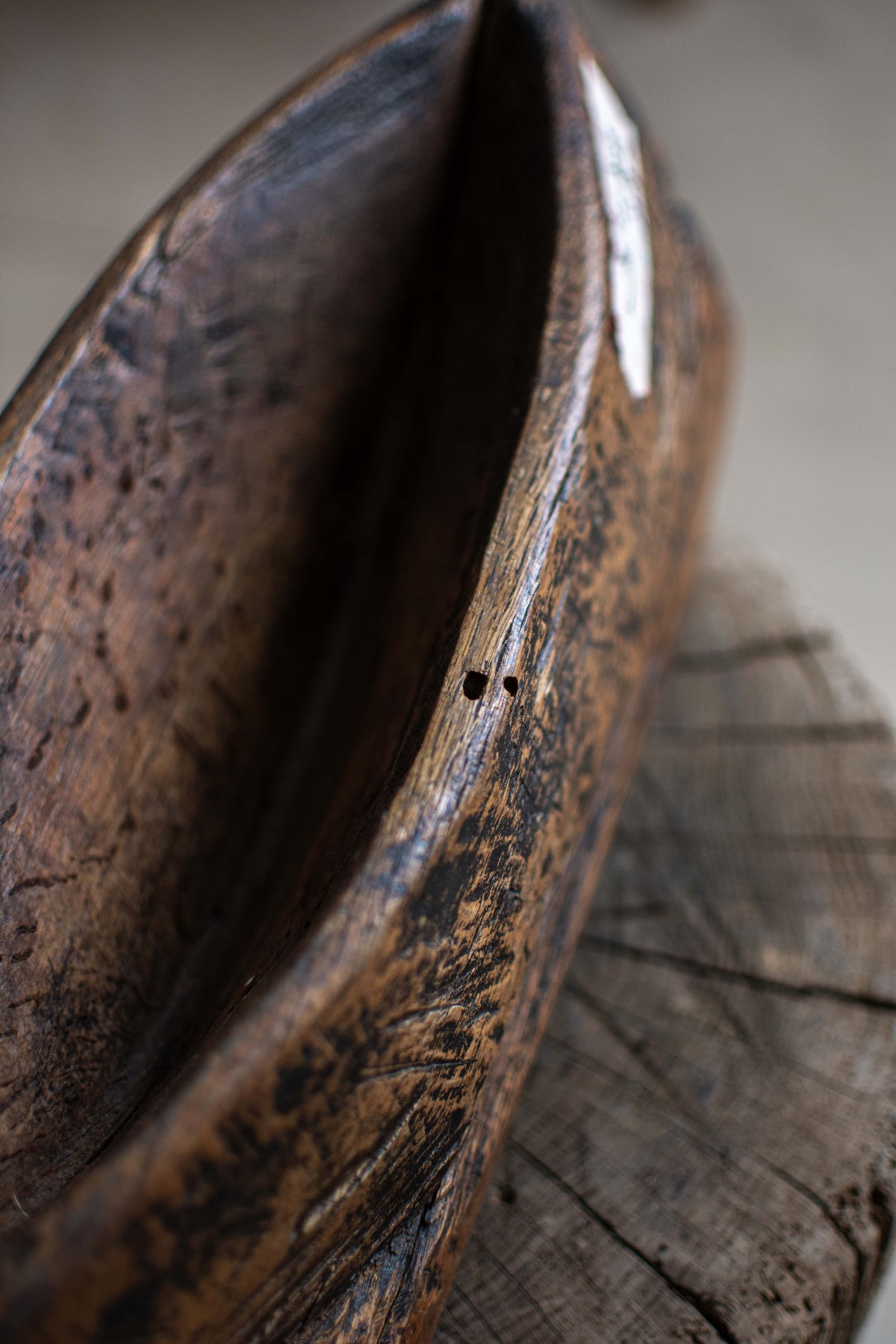 Antique Meiji-Era Wooden Yagen (Apothecary Grinder)