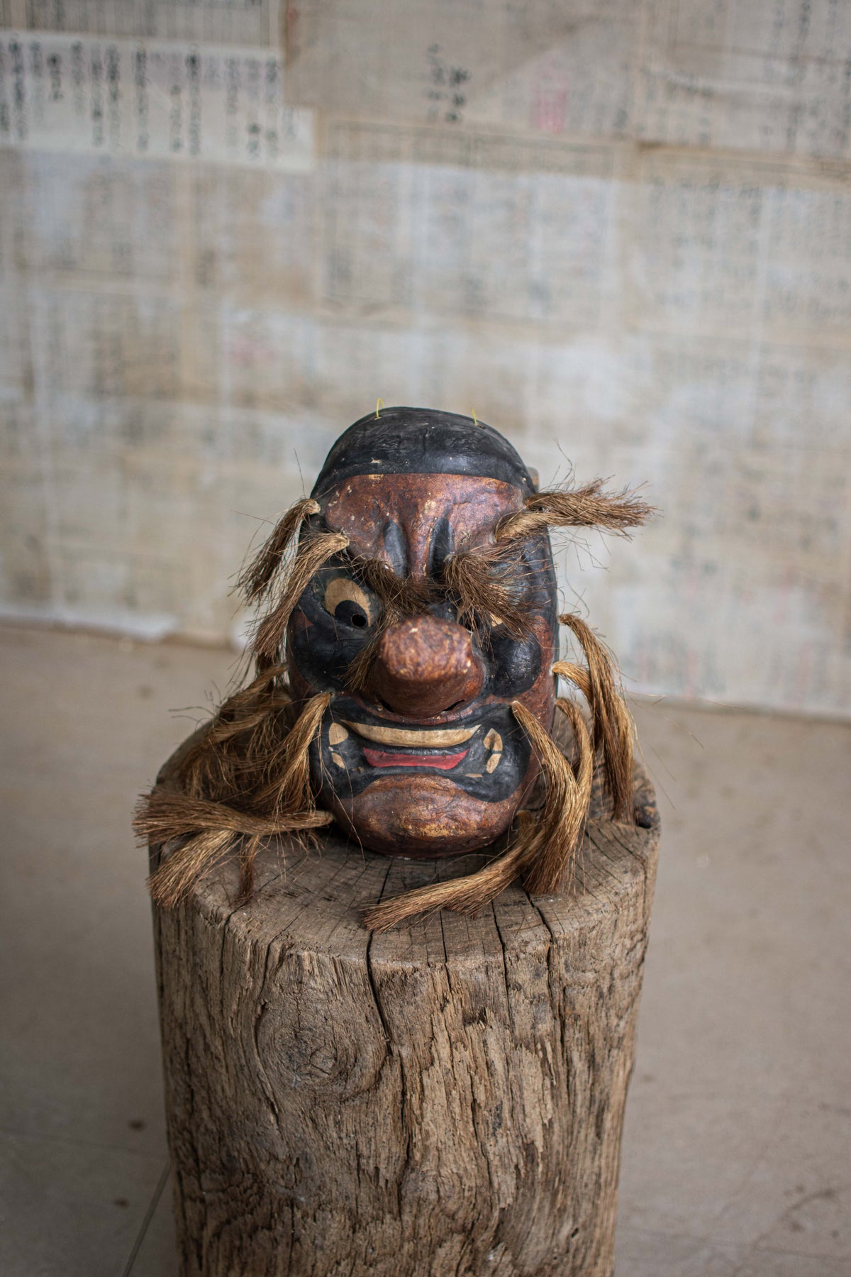 Papier-mache Tengu Mask