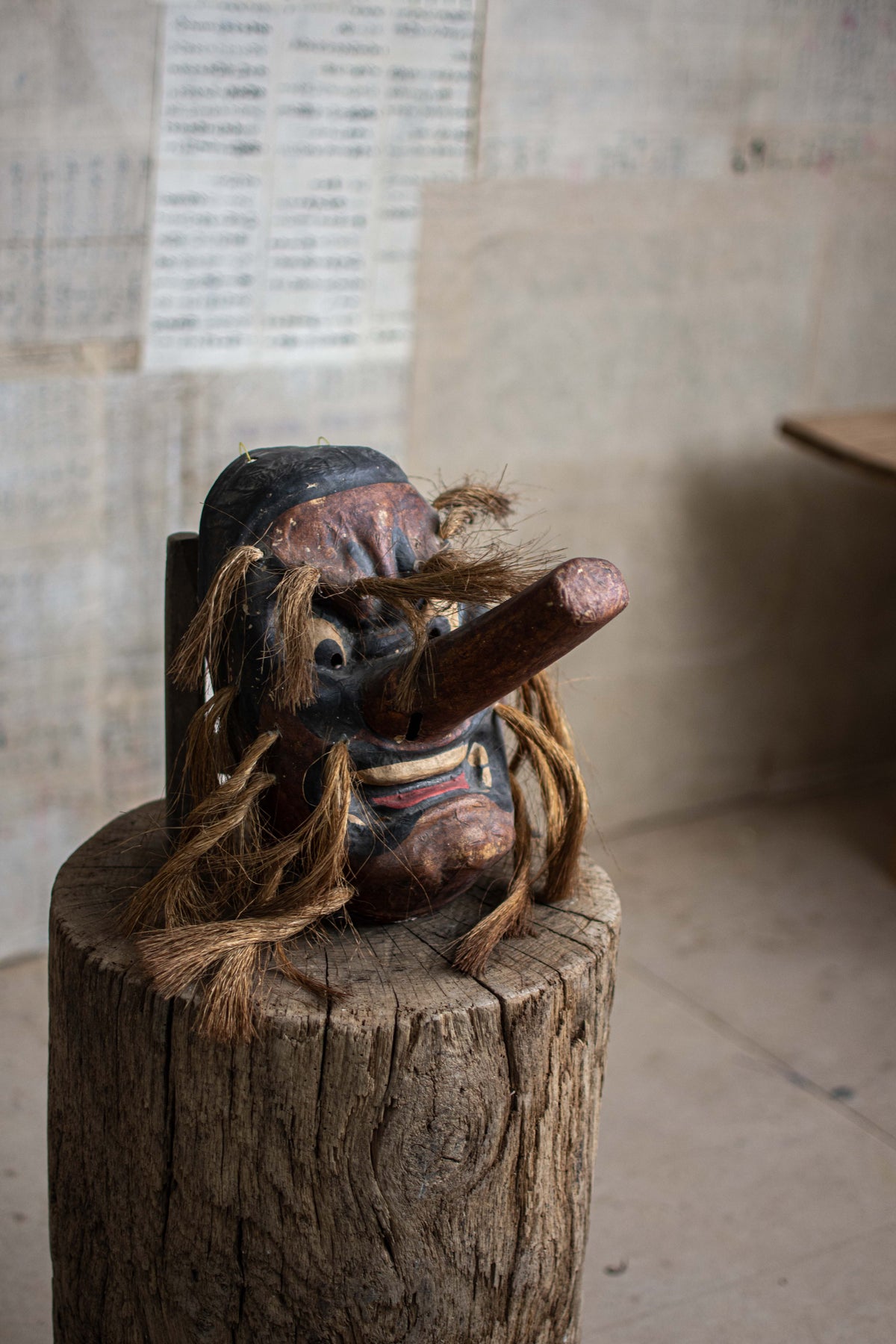 Papier-mache Tengu Mask