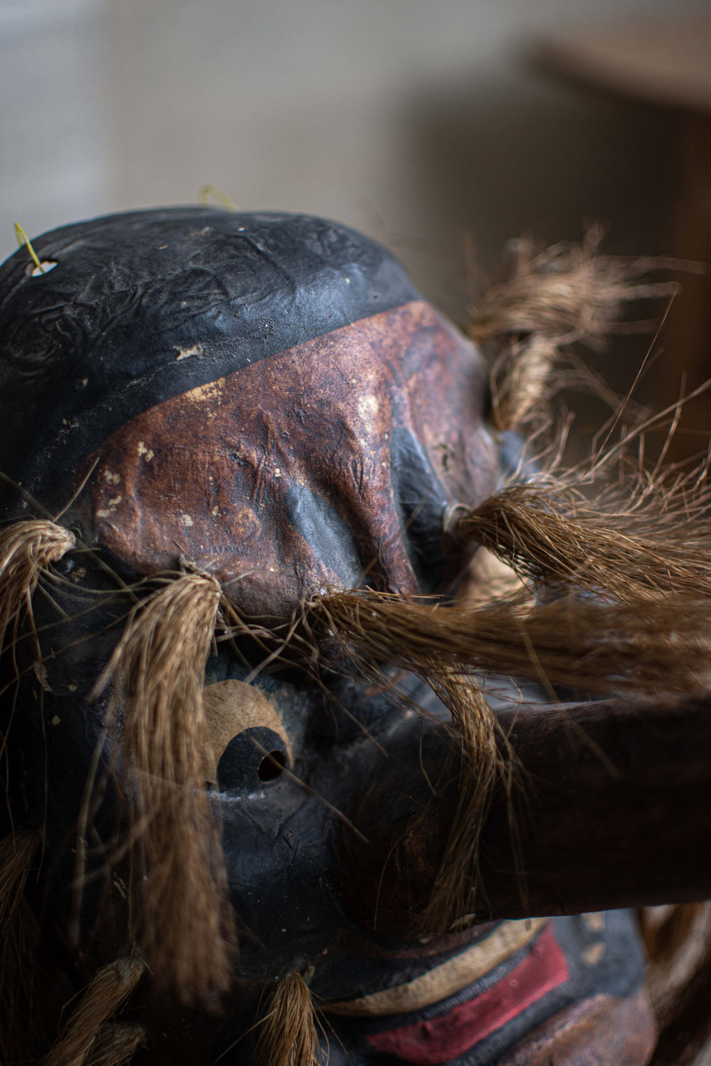 Papier-mache Tengu Mask