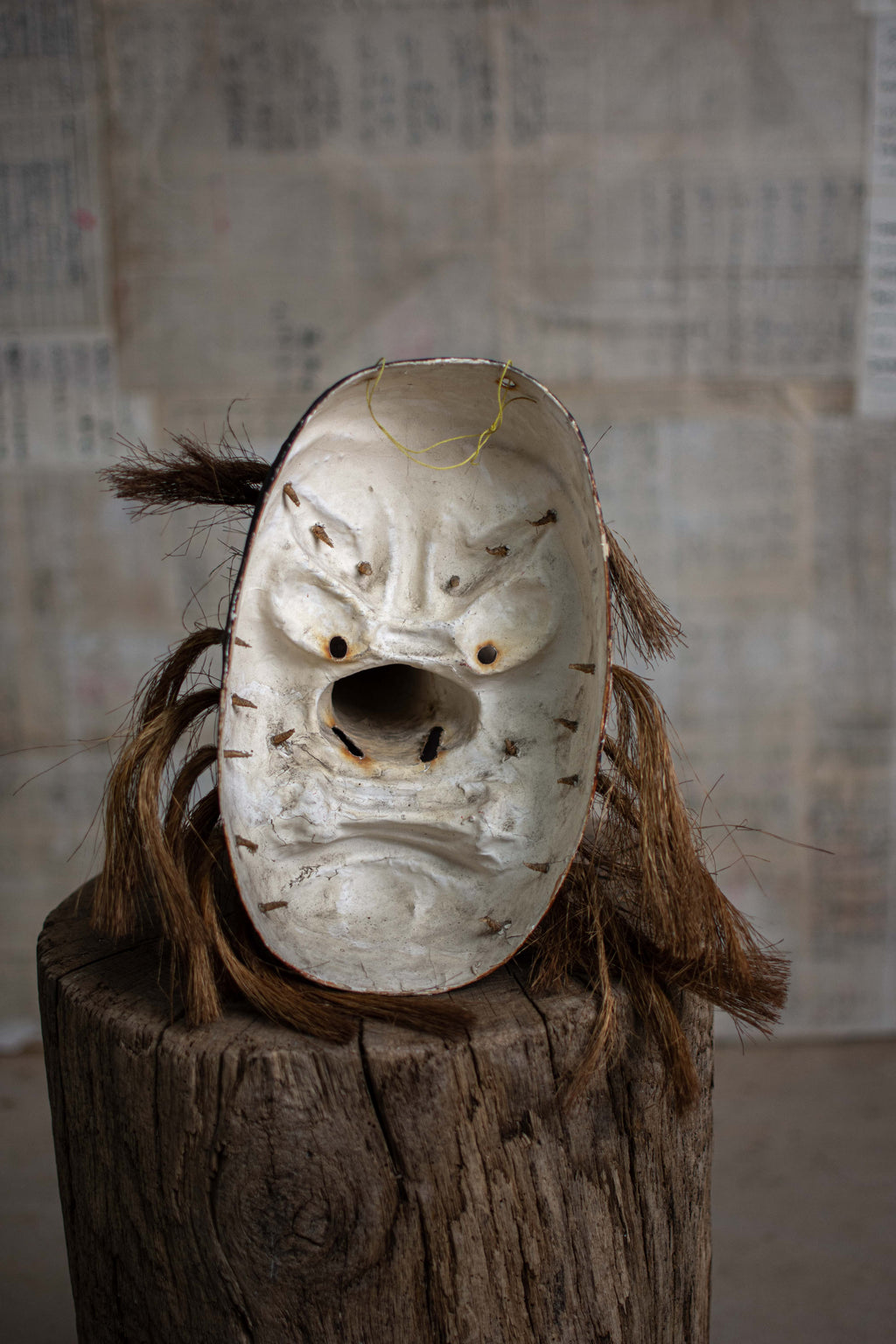 Papier-mache Tengu Mask