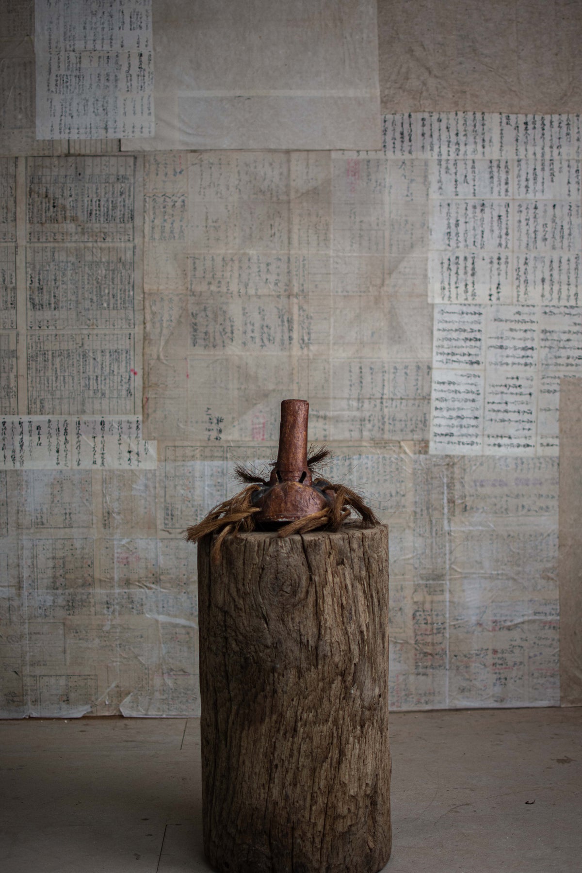 Papier-mache Tengu Mask