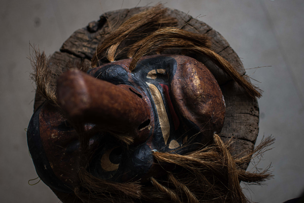 Papier-mache Tengu Mask