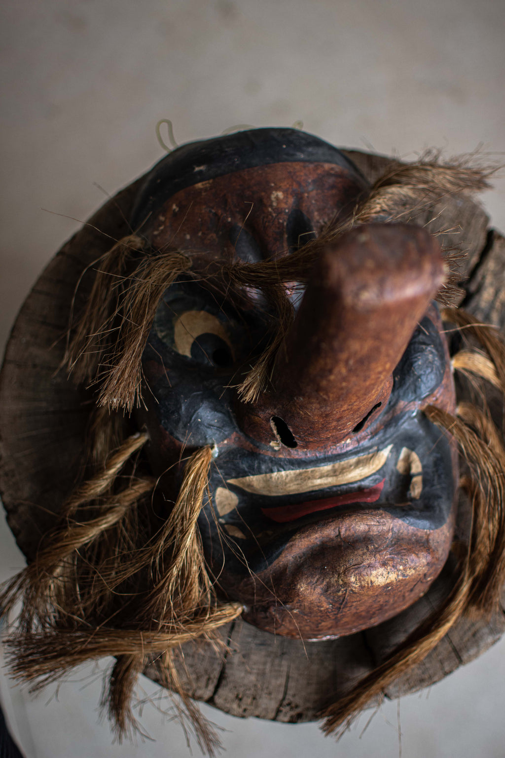 Papier-mache Tengu Mask