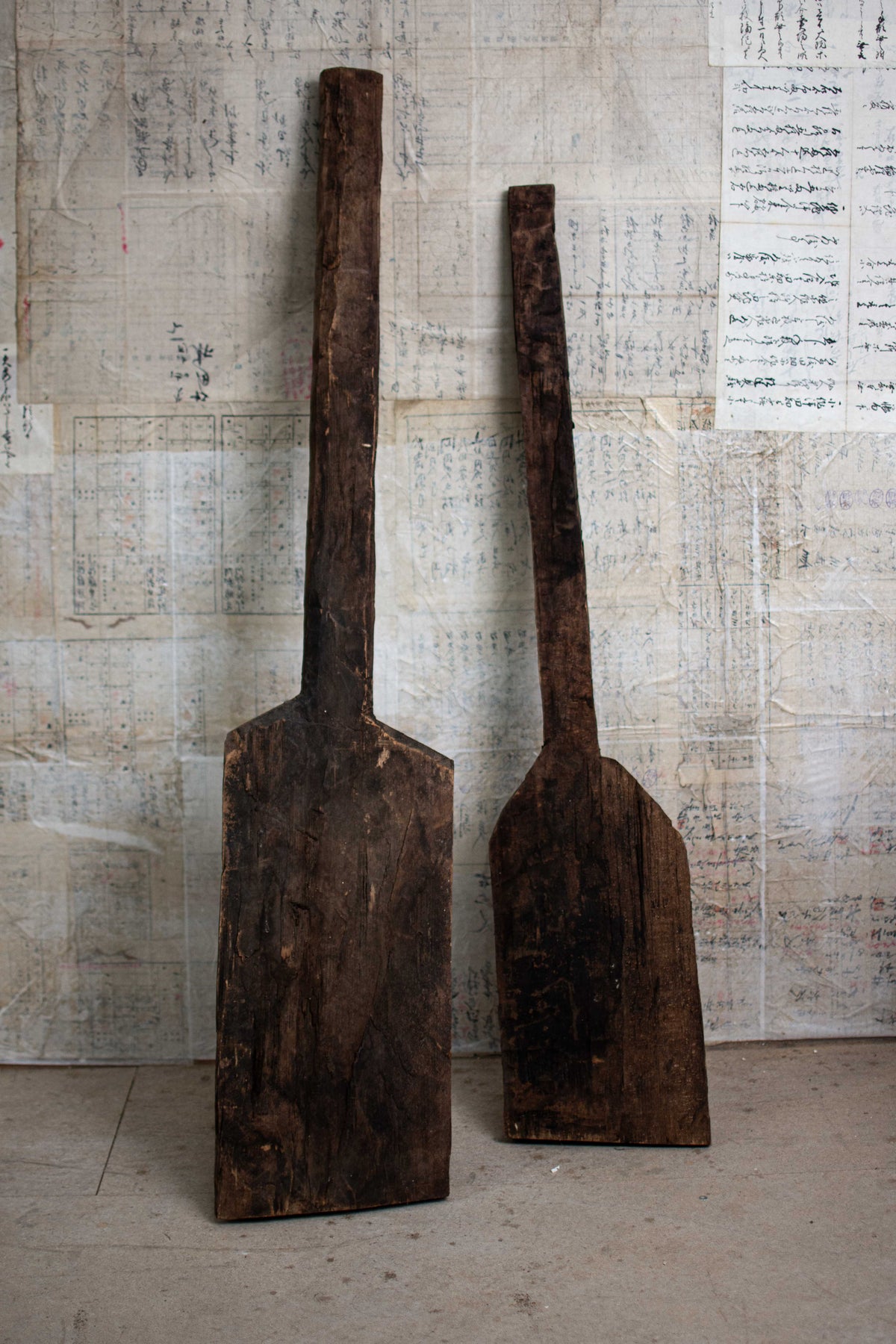 Pair of Hand Carved Snow Rakes