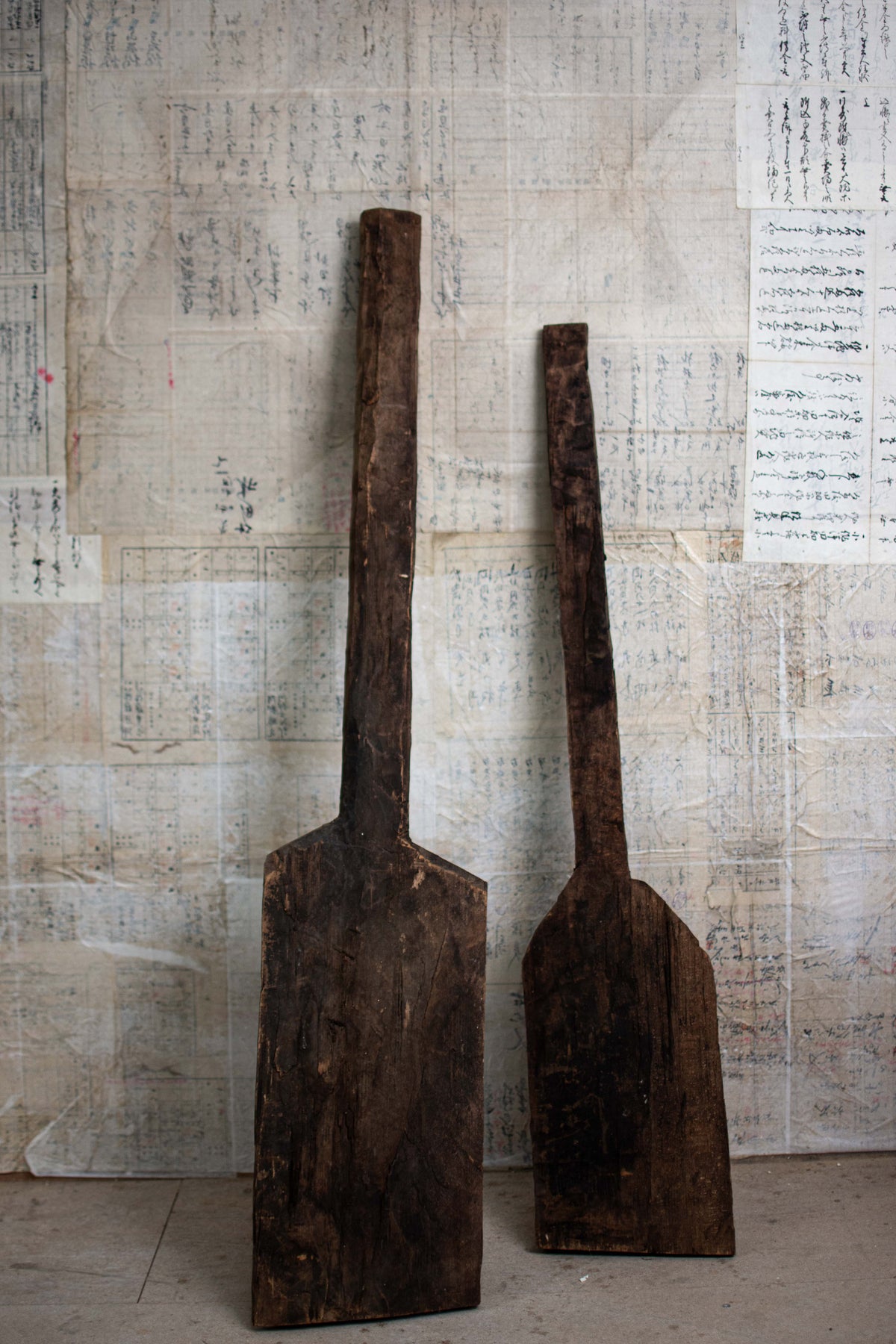 Pair of Hand Carved Snow Rakes
