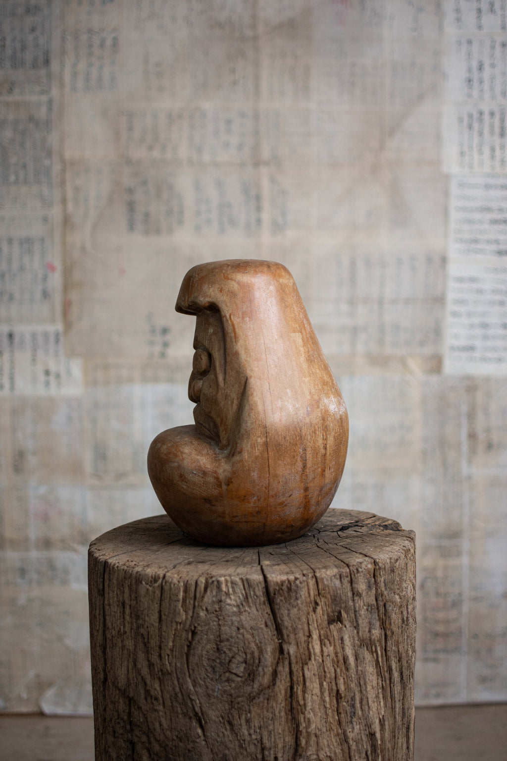 Large Wooden Daruma Mould