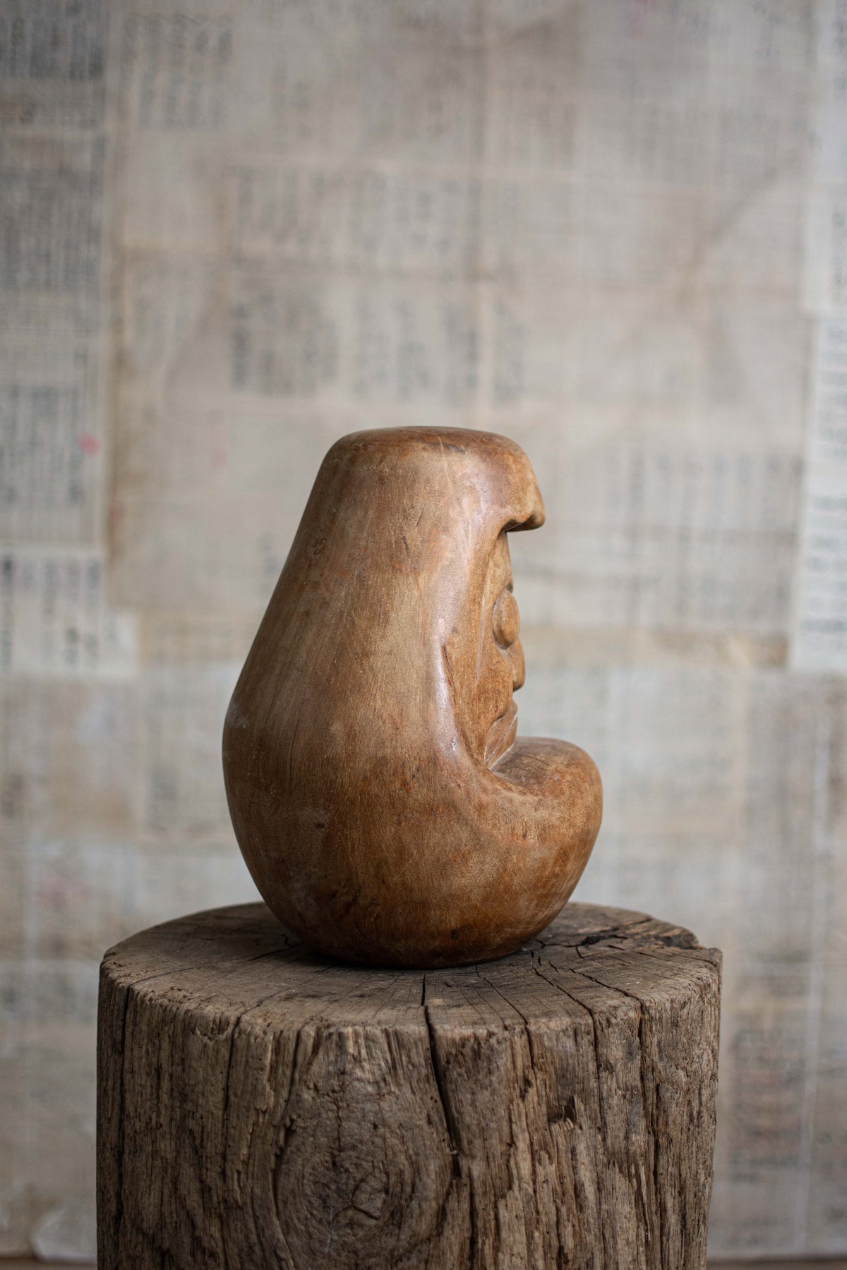 Large Wooden Daruma Mould