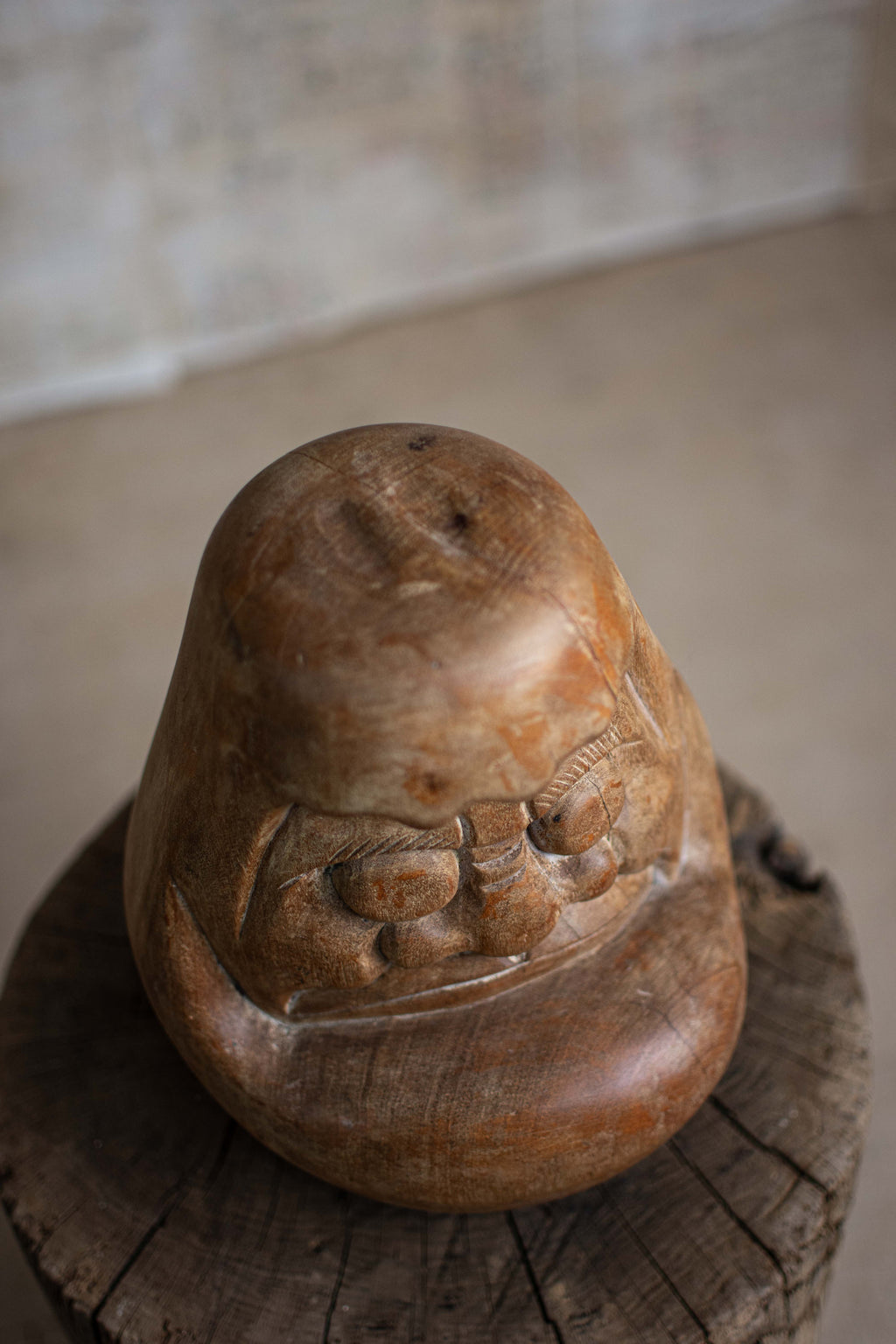 Large Wooden Daruma Mould