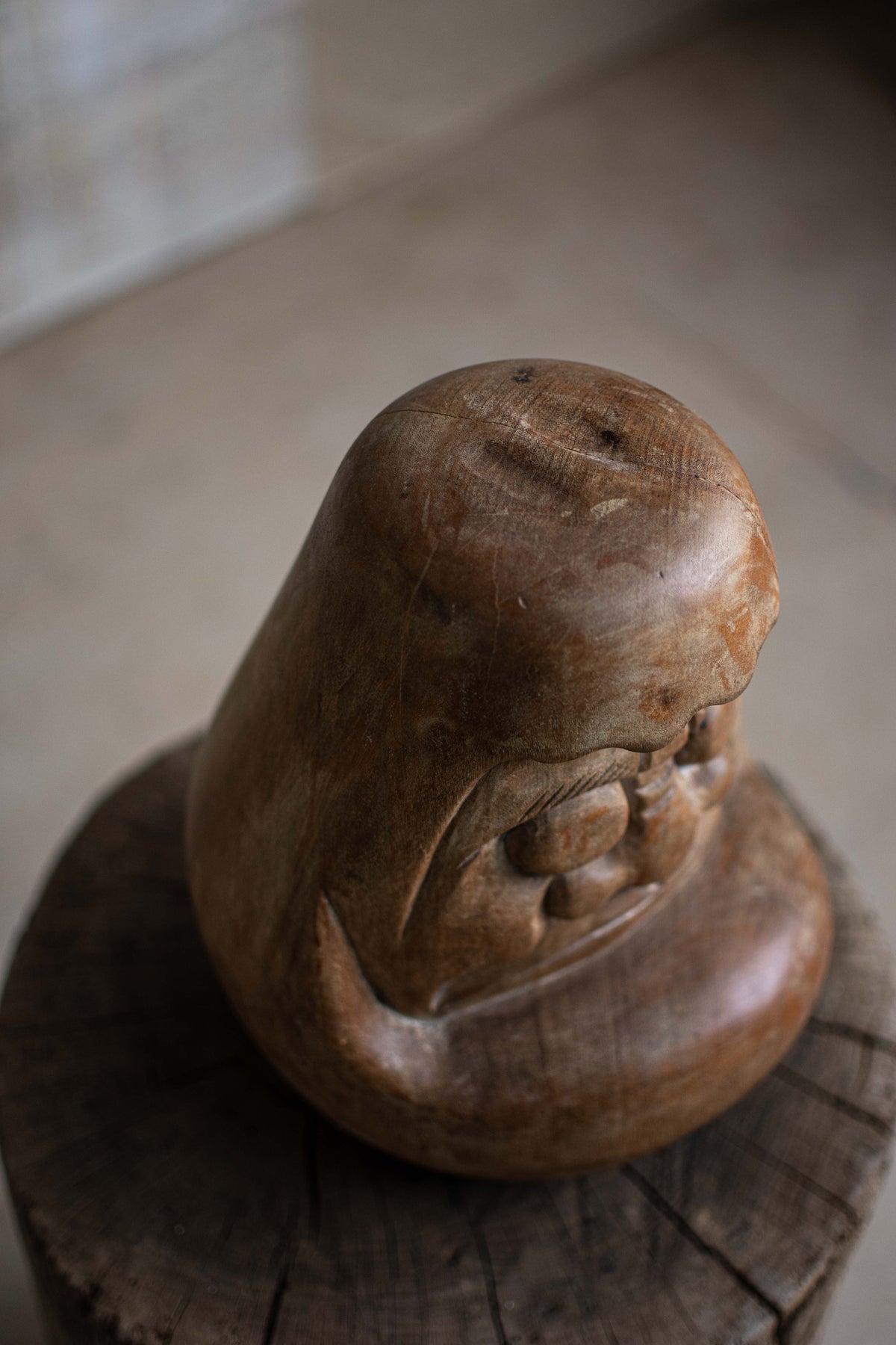 Large Wooden Daruma Mould