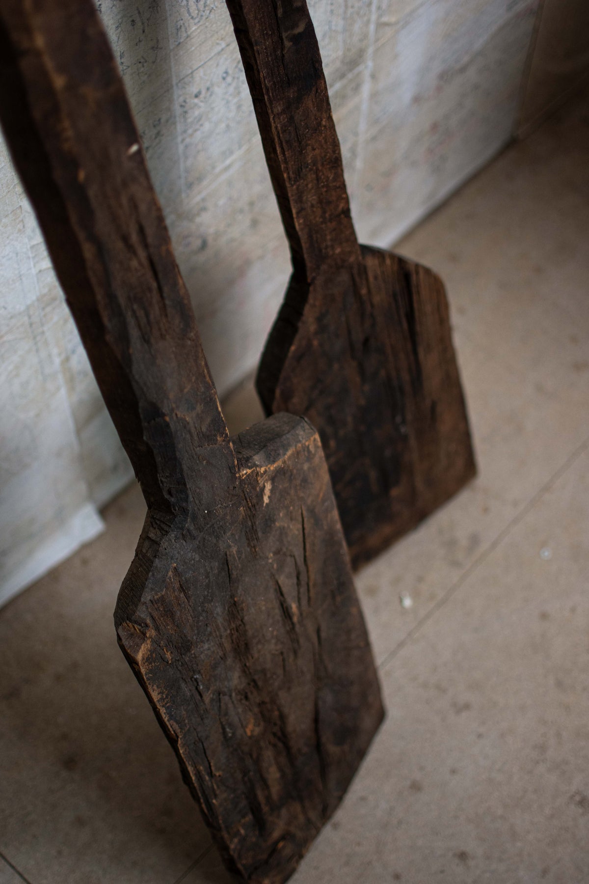 Pair of Hand Carved Snow Rakes