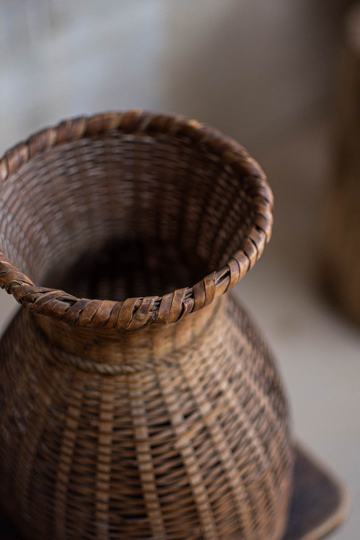 Bamboo Basket – Biku Form Flower & Storage Vessel