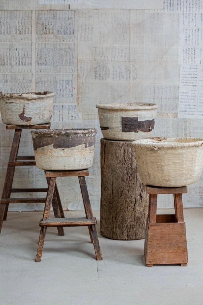 Set of 4 Ikkan-Bari Farm Tubs