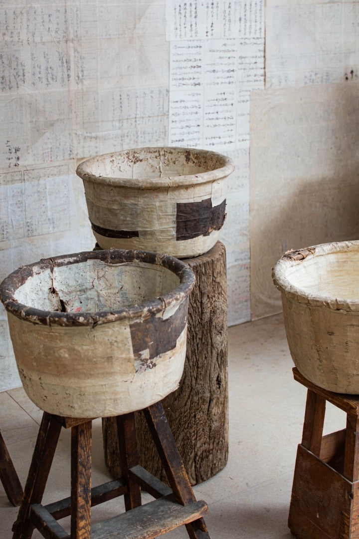 Set of 4 Ikkan-Bari Farm Tubs