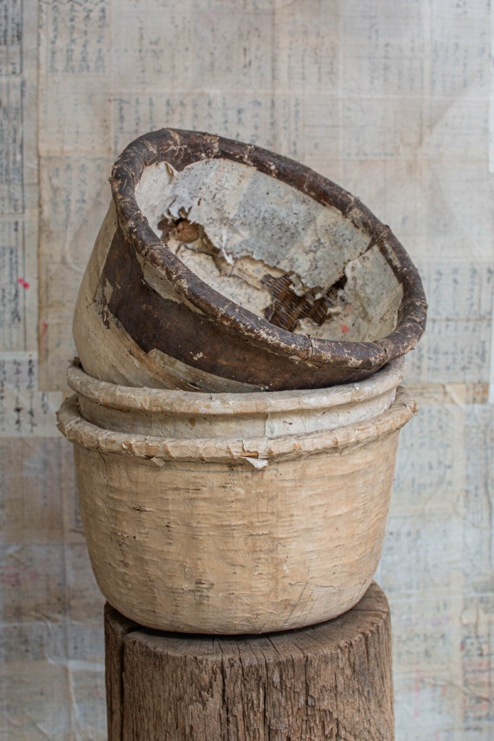 Set of 4 Ikkan-Bari Farm Tubs