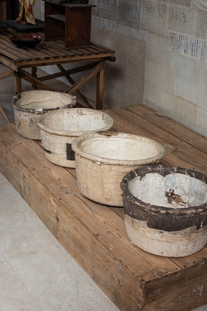 Set of 4 Ikkan-Bari Farm Tubs