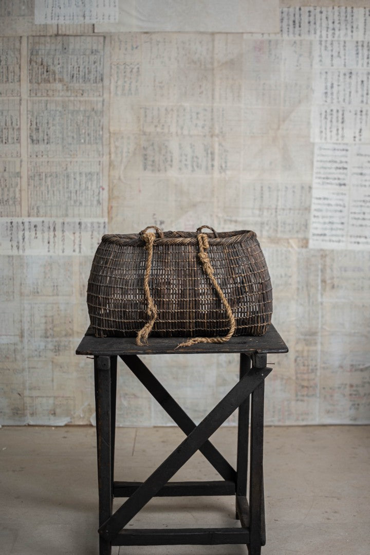 Antique Woven Akebi Vine Basket