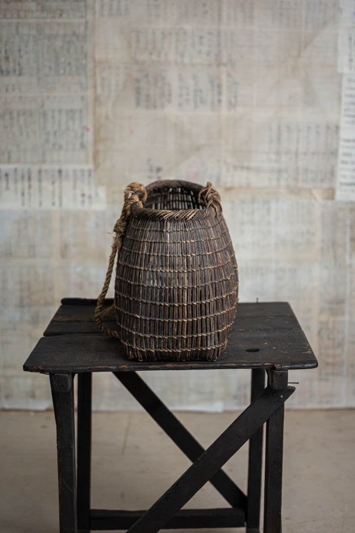 Antique Woven Akebi Vine Basket