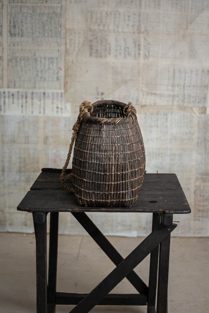 Antique Woven Akebi Vine Basket