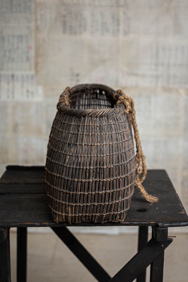 Antique Woven Akebi Vine Basket