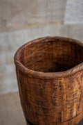 30.5cm Tall Ikkan-Bari Basket - Persimmon-dyed Storage Basket