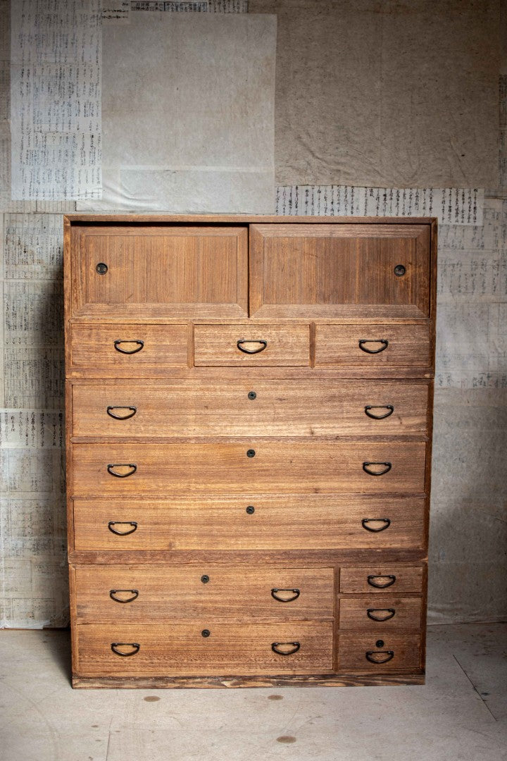 Mid 20C Vintage Japanese 3-Tier Tansu Chest
