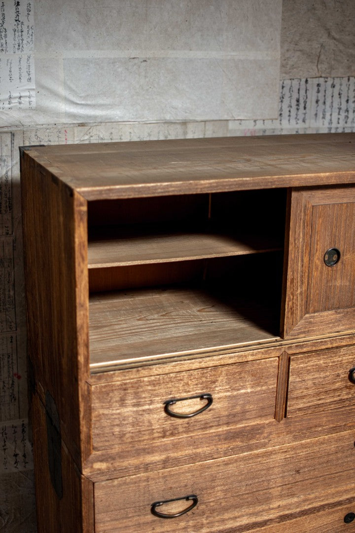 Mid 20C Vintage Japanese 3-Tier Tansu Chest