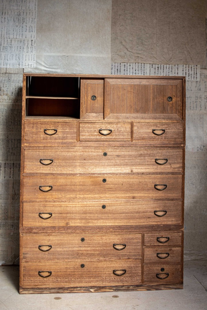 Mid 20C Vintage Japanese 3-Tier Tansu Chest