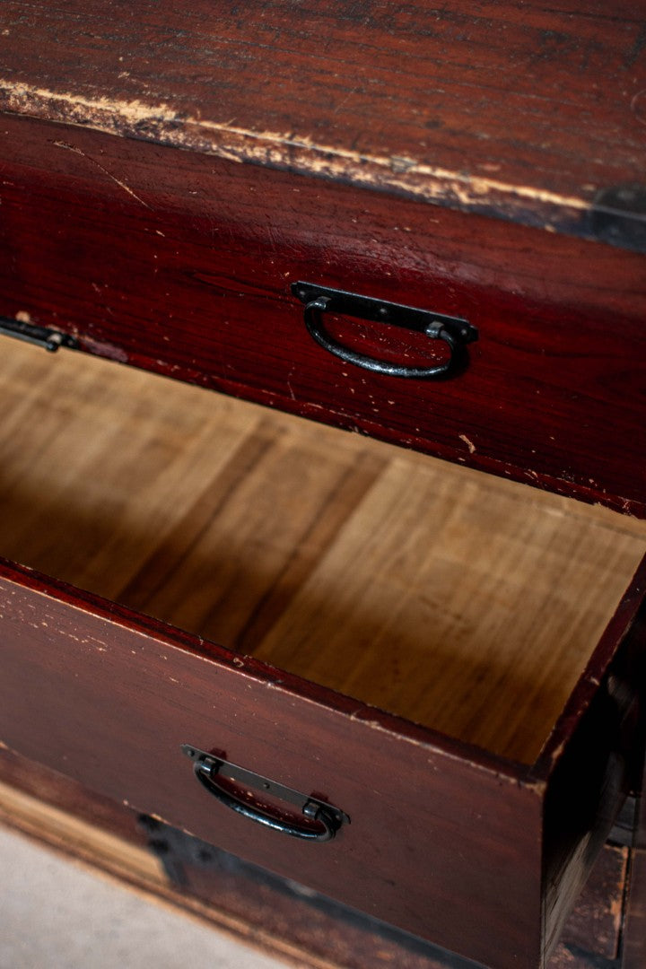 19C Antique Japanese Kannon Tansu Chest