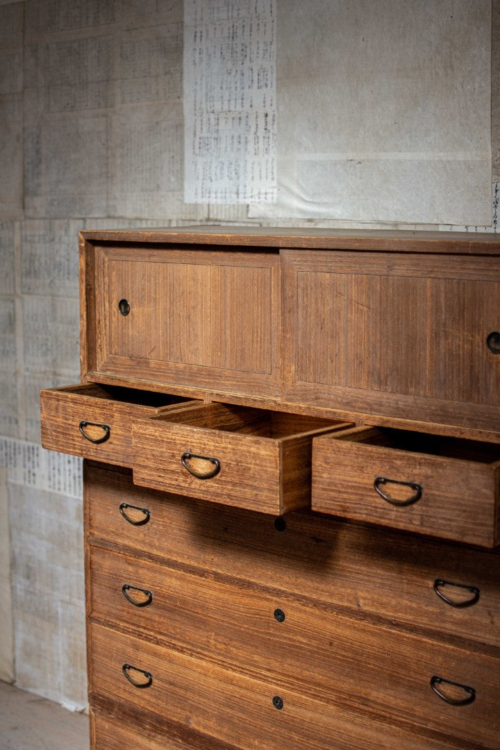 Mid 20C Vintage Japanese 3-Tier Tansu Chest
