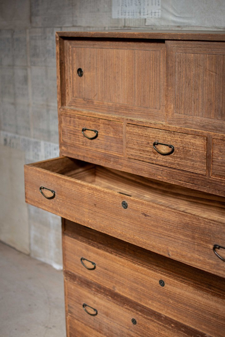 Mid 20C Vintage Japanese 3-Tier Tansu Chest